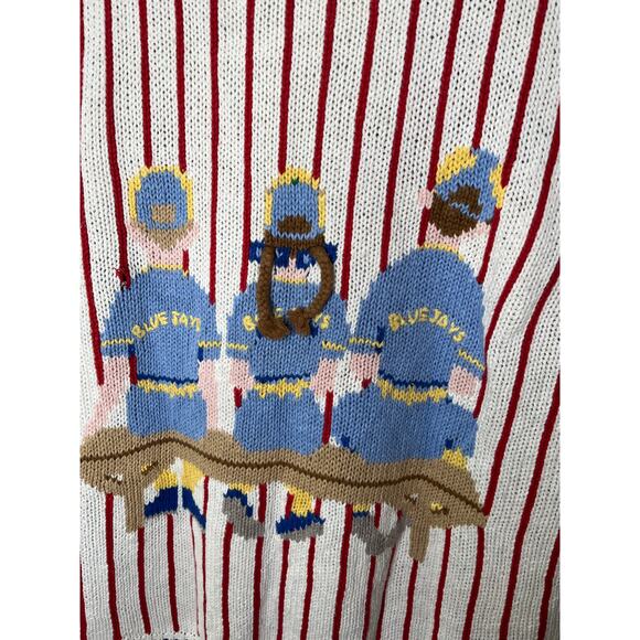 1990s Design Options Baseball Little League Maximalist Kidcore Sweater Vest XL - Picture 8 of 9